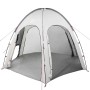 Graues vidaXL Poolzelt mit Dach, 366x305x231 cm, aus Polyester, ideal für Garten und Camping.
