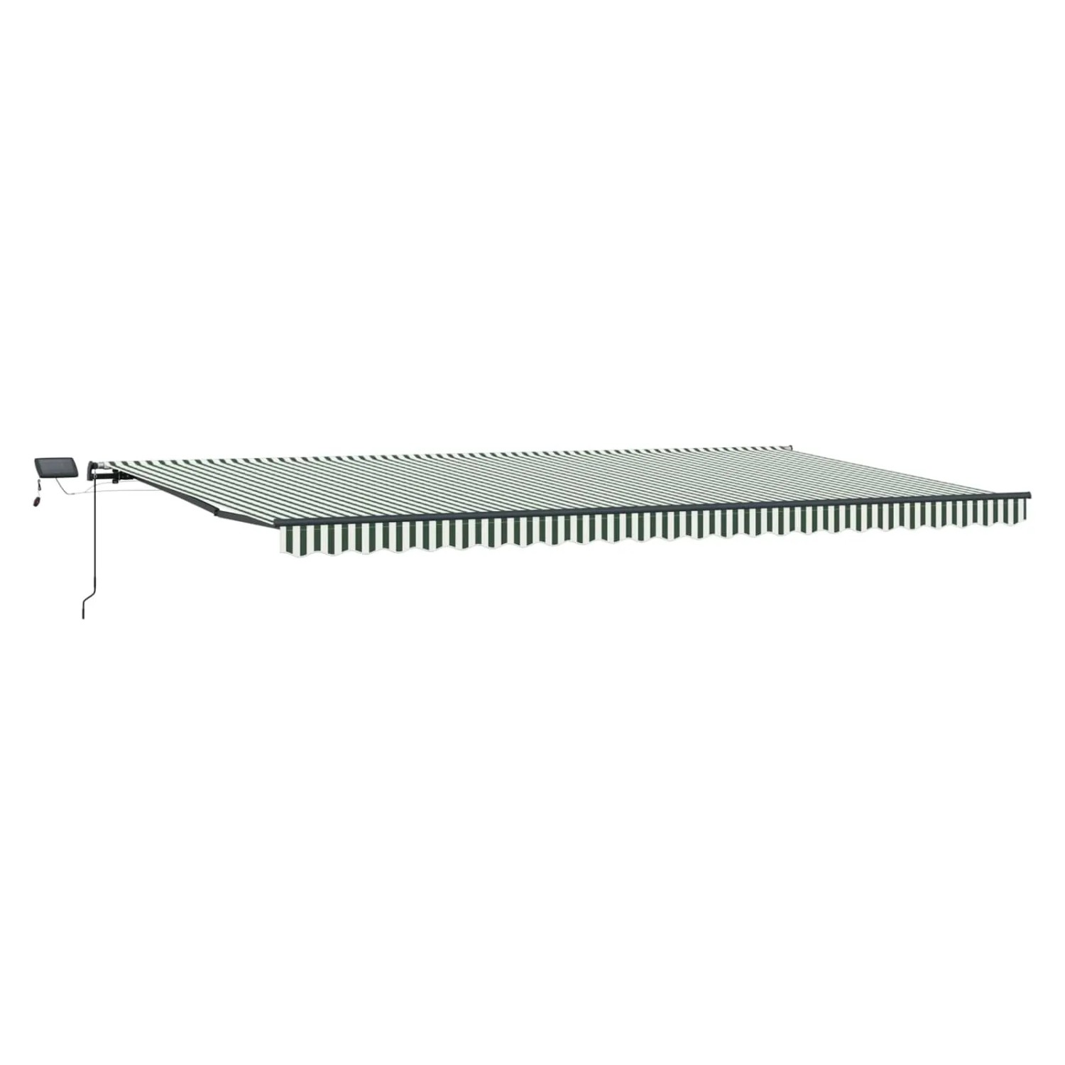 vidaXL Einziehbare Markise Grün und Weiß 600 x 300 cm Stoff 3331698