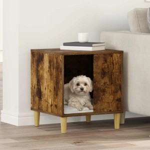 vidaXL Hundehütte Geräucherte Eiche 44 x 42 x 49 cm Holzwerkstoff 8000703