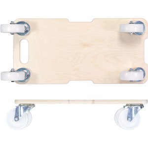 Wagner Transporthilfe aus Holz mit 4 Rollen, Tragkraft 400 kg, für den Transport schwerer Gegenstände.