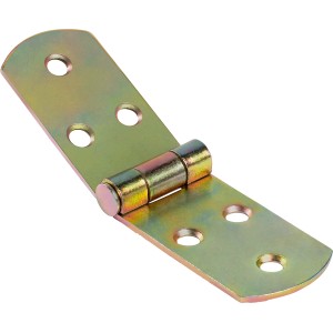 Gelb verzinktes, französisches Kistenband, 120x30 mm, für bewegliche Verbindungen.