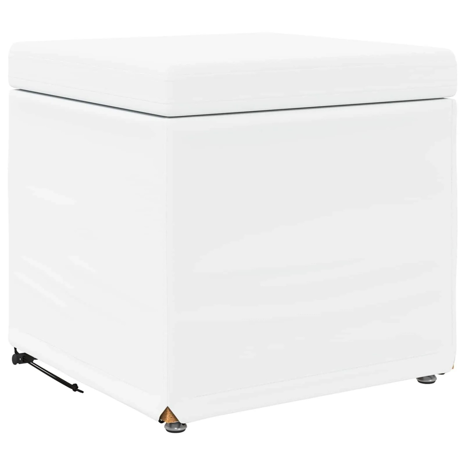 vidaXL Hocker Weiß 41 x 41 x 40 cm Kunstleder und Engineering Holz 876757