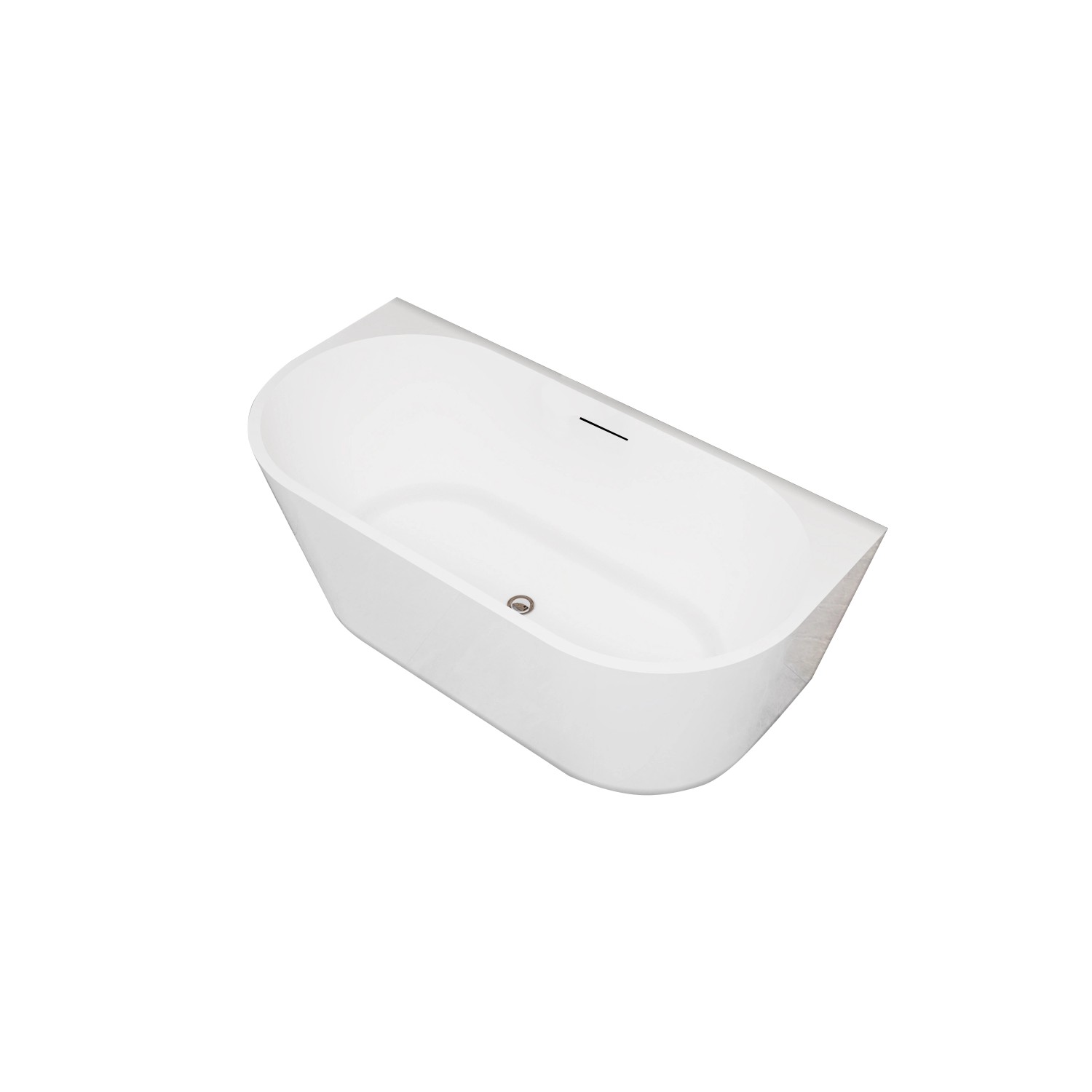 AICA Freistehende Badewanne 150x75cm Weiß Acrylwannen Badewannen Komplettse günstig online kaufen