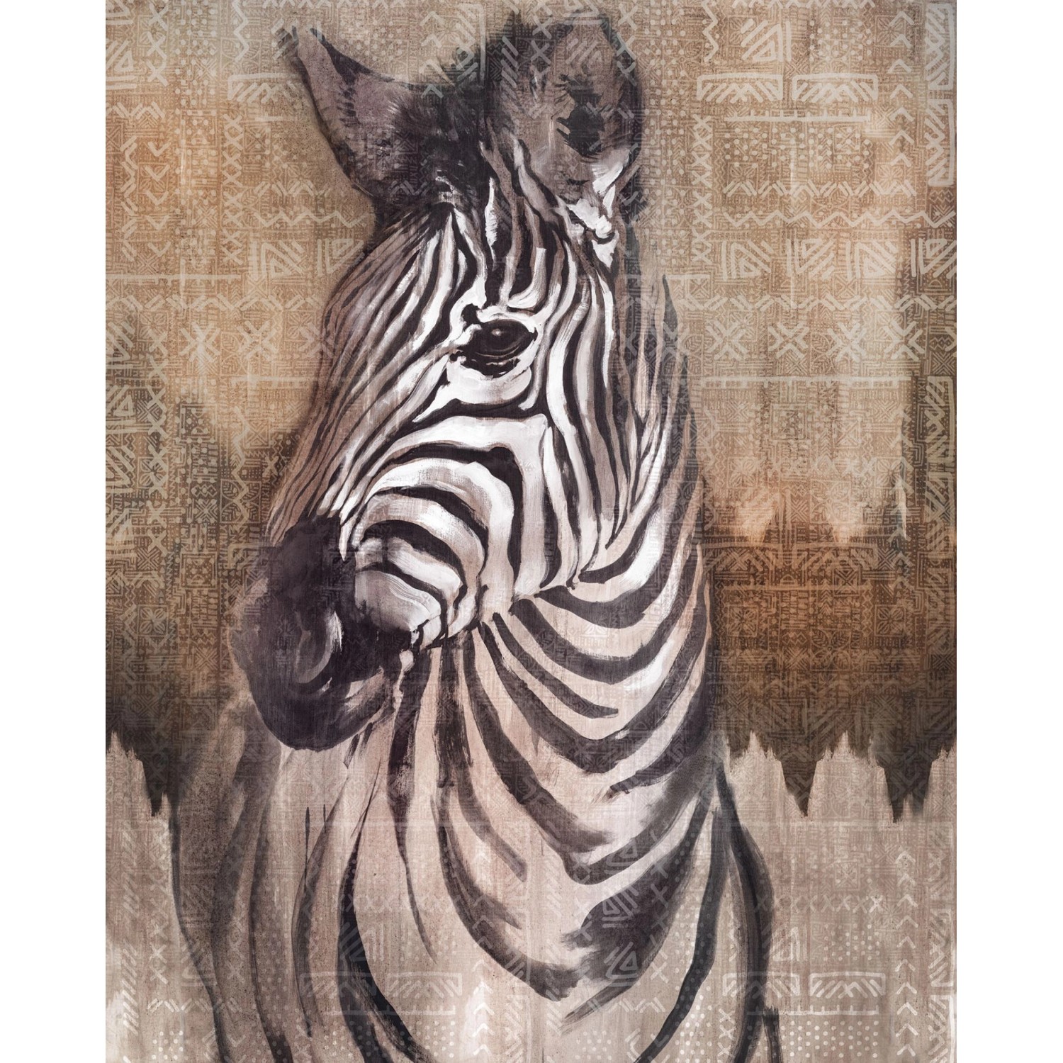 Komar Fototapete Zebras Beige und Grau 200 x 250 cm 611617 günstig online kaufen