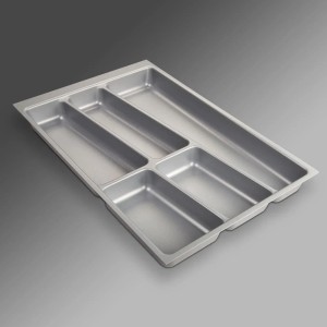 SOTECH ORGA-BOX II Besteckeinsatz 400 mm Höhe 45 mm Silbergrau Für Nobilia Schubladen