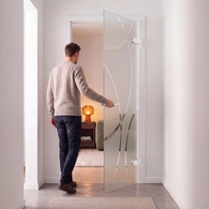 Doorlegro Glasdrehtür Arch 709 mm x 2097 mm Rechts