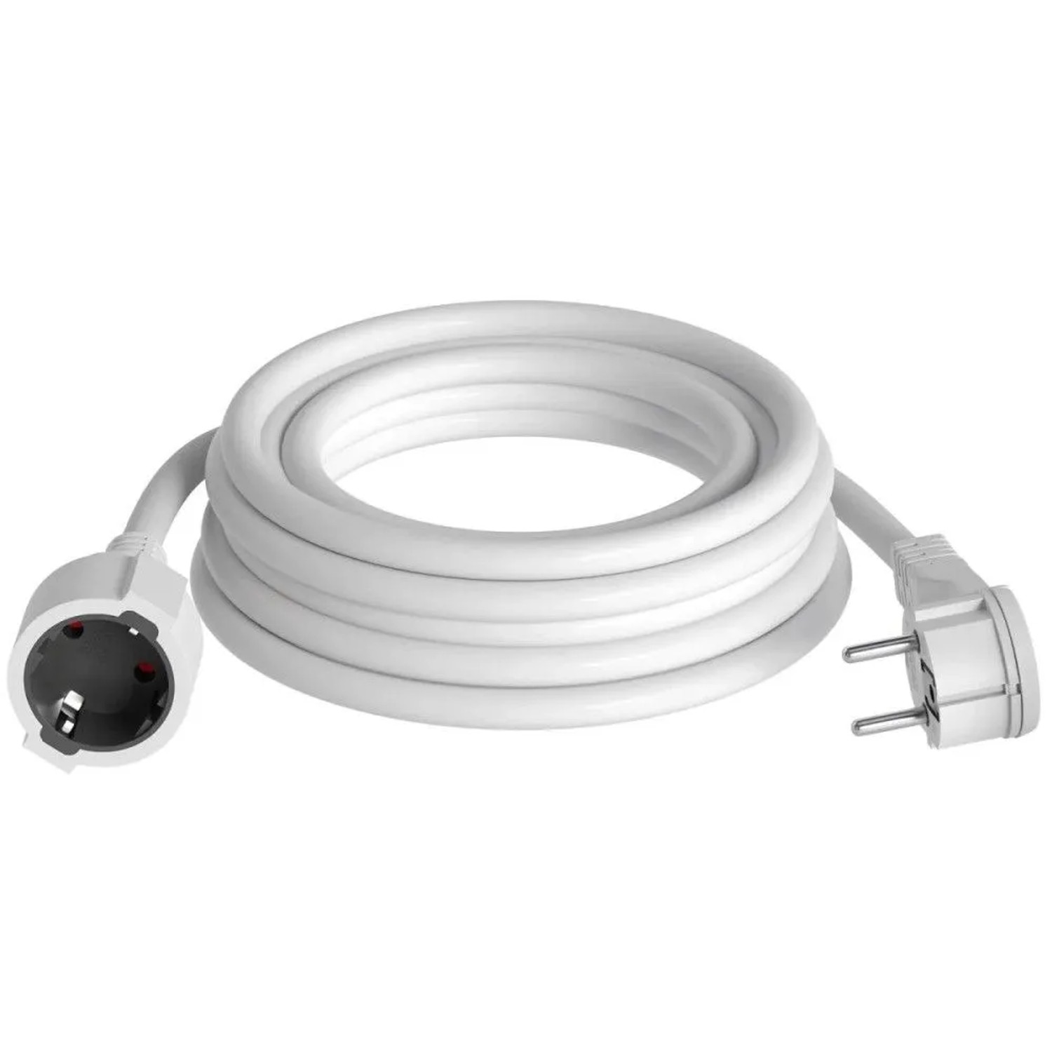 hb-digital 3m Verlängerungskabel mit Winkelstecker H05VV-F Kabel IP22