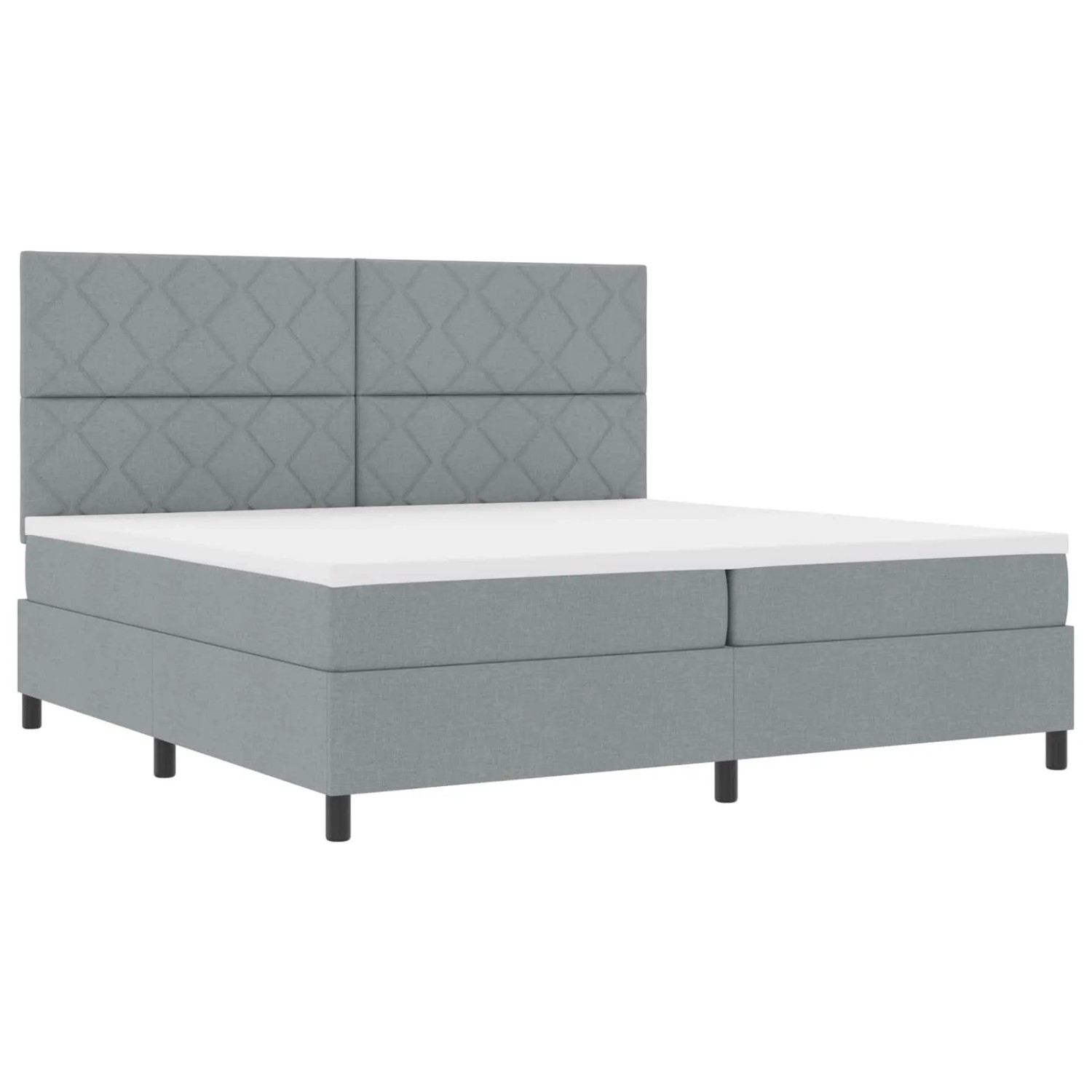vidaXL Boxspringbett mit Matratze Hellgrau 200 x 200 cm Stoff 3342970 günstig online kaufen