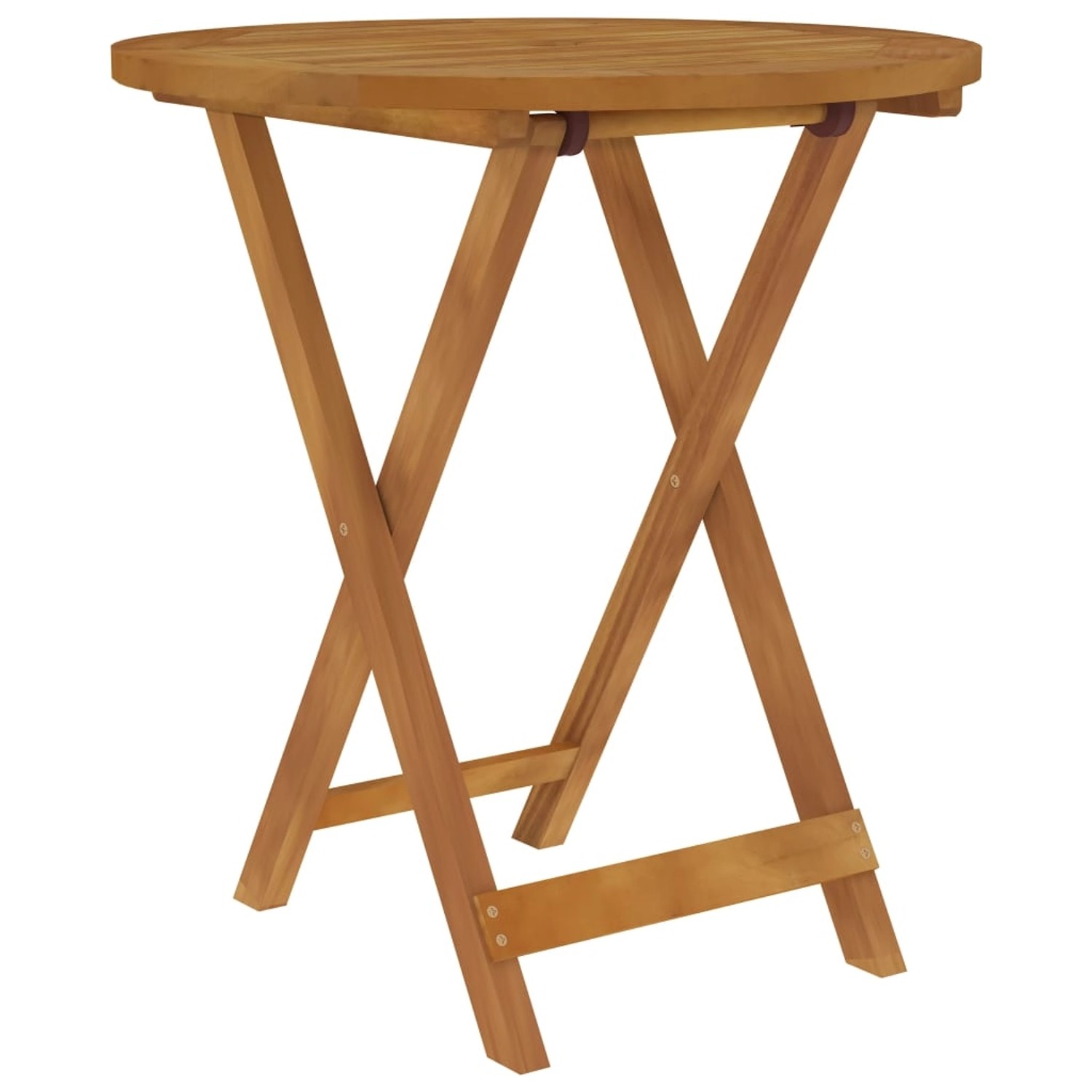 Klappbarer Gartentisch aus Akazienholz, Teil der 3-tlg. vidaXL Garten-Essgruppe.