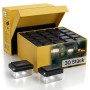 30 Solar Zaunleuchten LED für 60x40 mm Zaunpfosten im Set, schwarz, mit Solarpanel, leuchtend. Für Stabmattenzäune.