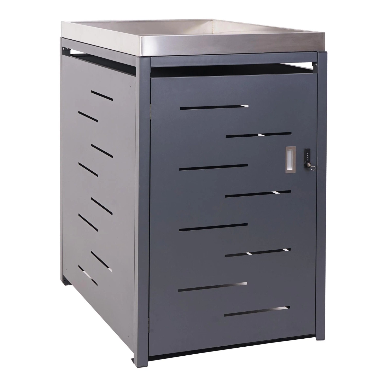 MCW 1er-Mülltonnenverkleidung H40 125x69x84cm Anthrazit