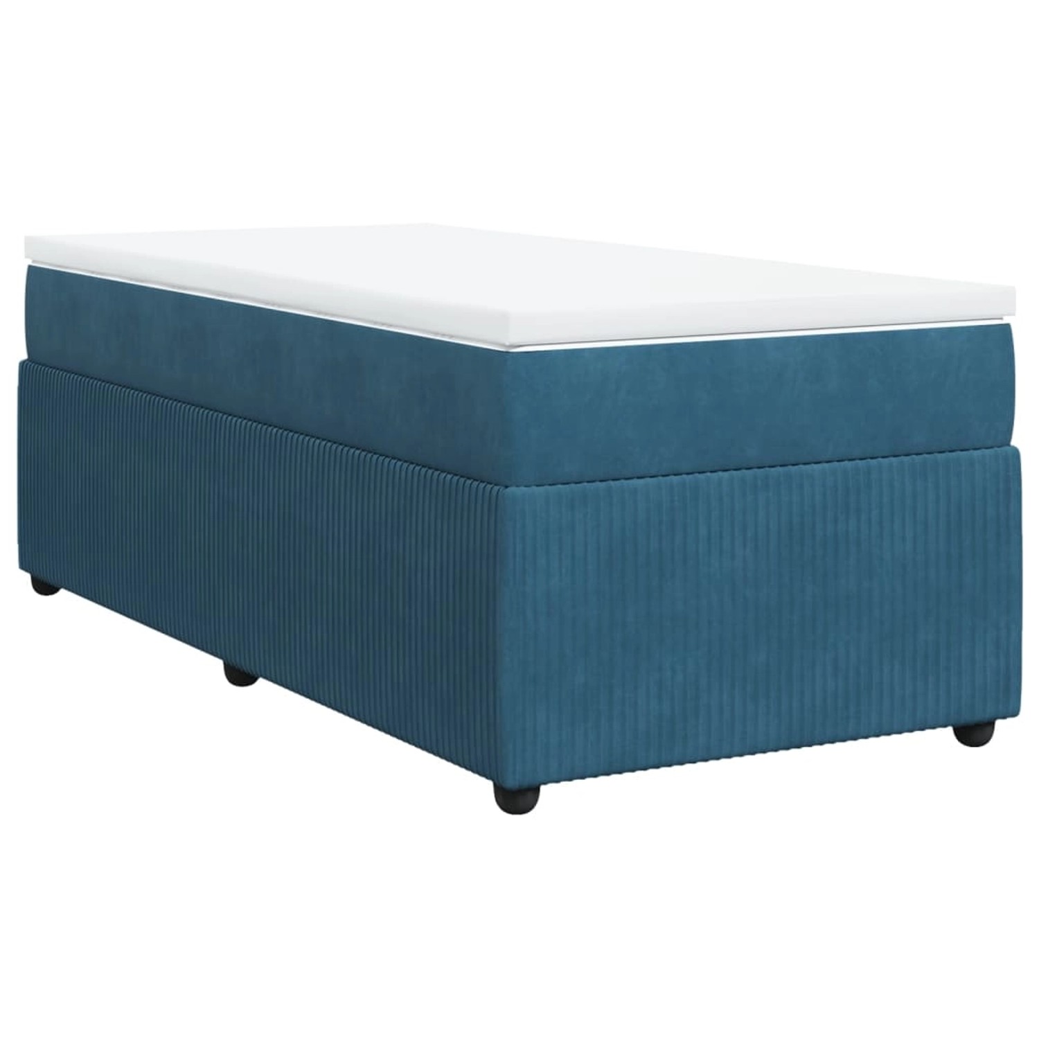 vidaXL Boxspringbett mit Matratze Dunkelblau 90x190 cm Samt2107882 günstig online kaufen