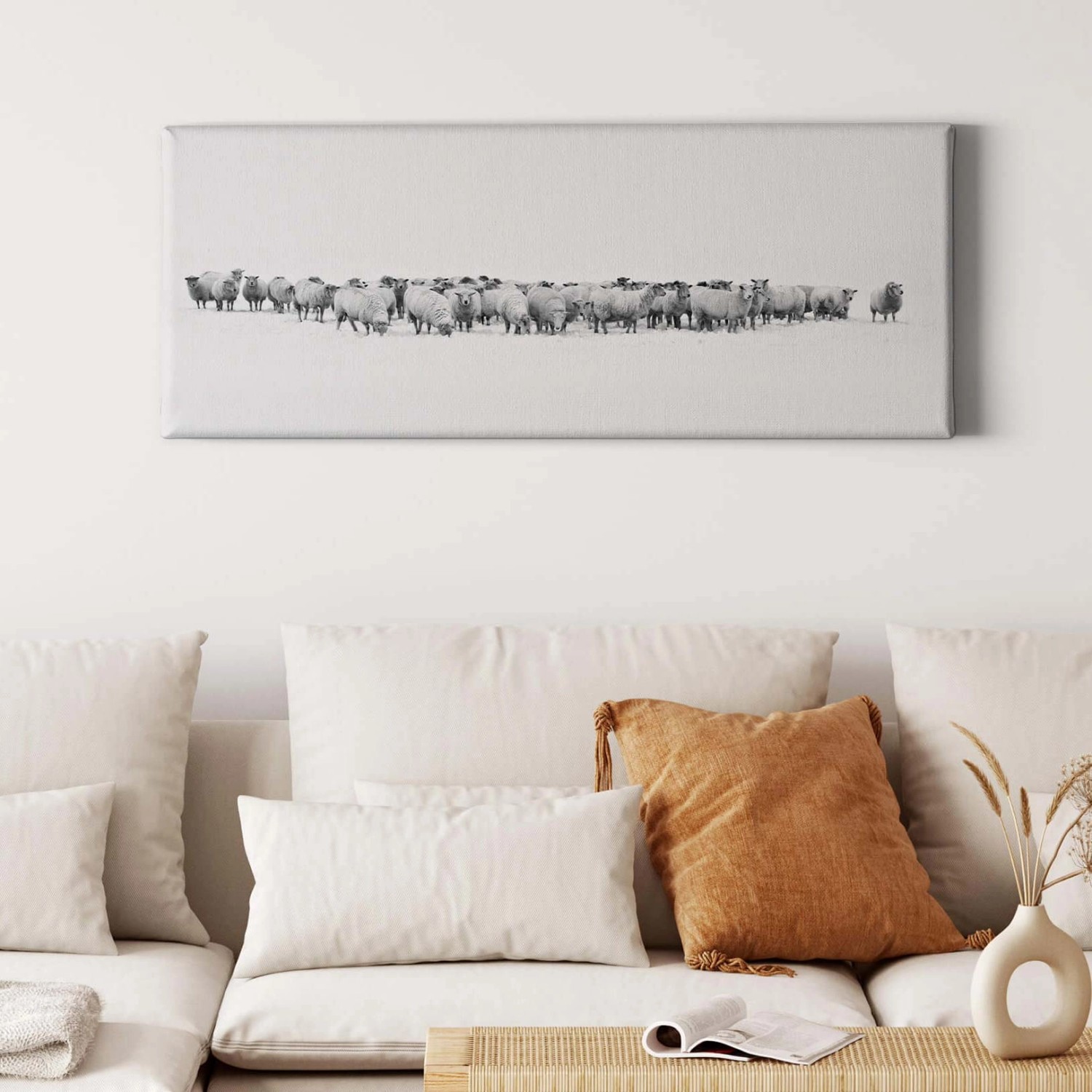 Bricoflor Schaf Bild In Winterlandschaft Tierfotografie Bild Auf Leinwand I günstig online kaufen