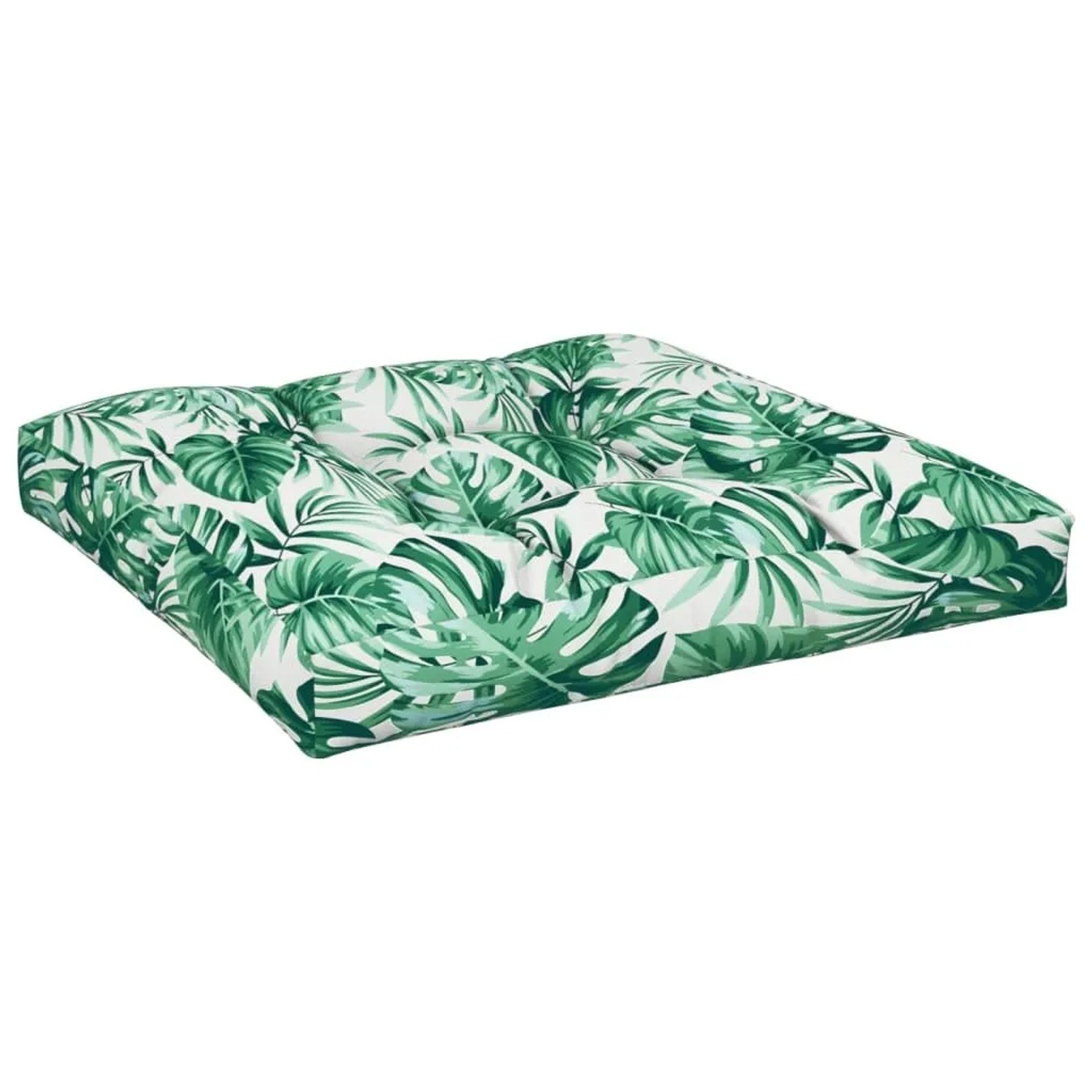 2-teiliges Palettenkissen-Set mit Blattmuster für Gartenmöbel.