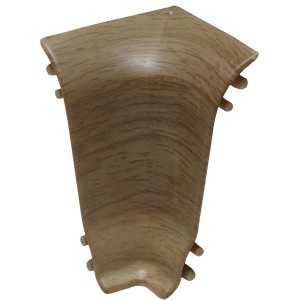 Innenecke für Kunststoffleiste Classic 50 in Eiche Rustikal für Laminat & Parkett.