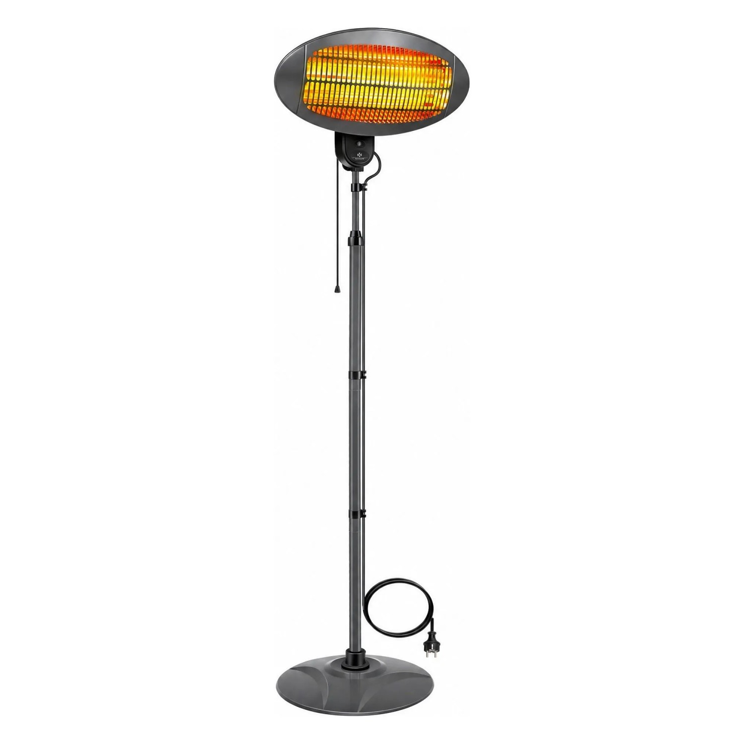 KESSER Infrarot Heizstrahler 2000 W Höhenverstellbar 3 Heizstufen IPX4 Anthrazit