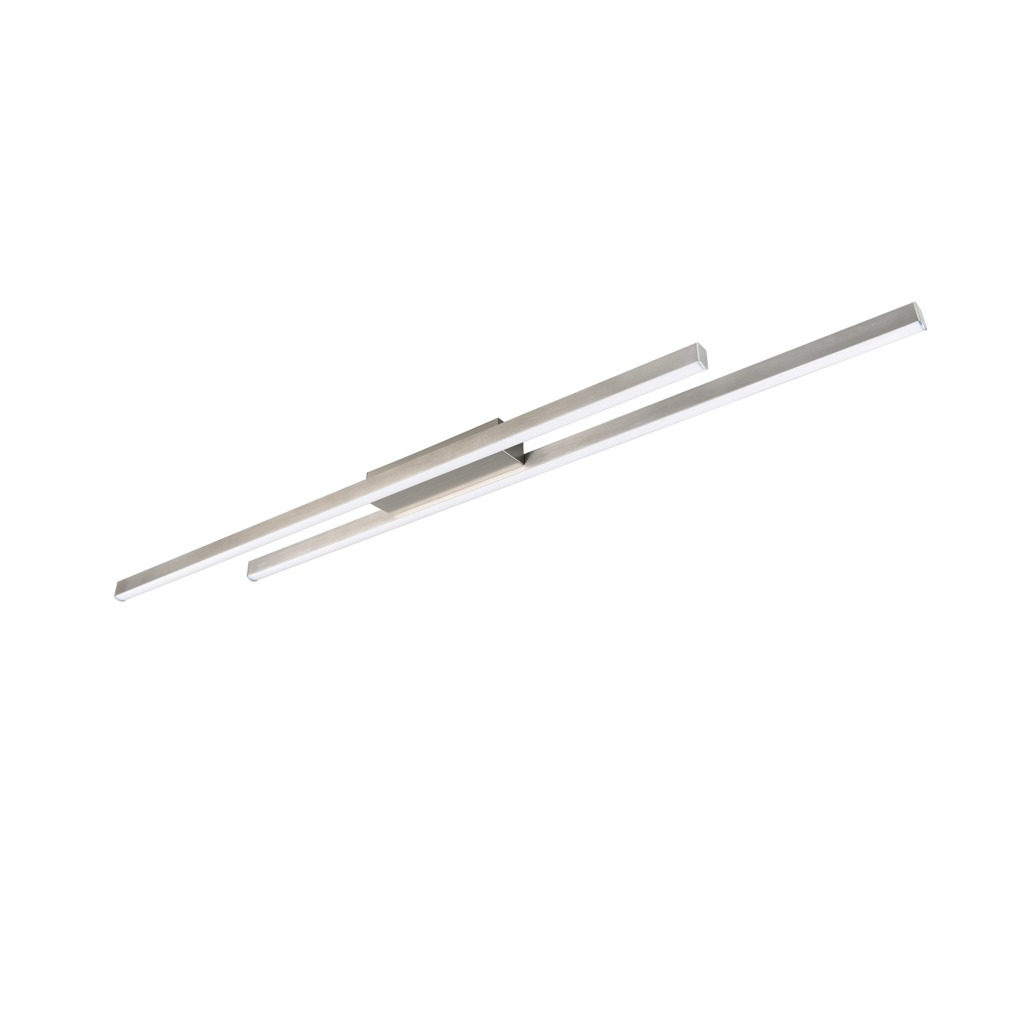 Moderne LED Deckenleuchte Odio in Nickel matt, 110 cm lang.