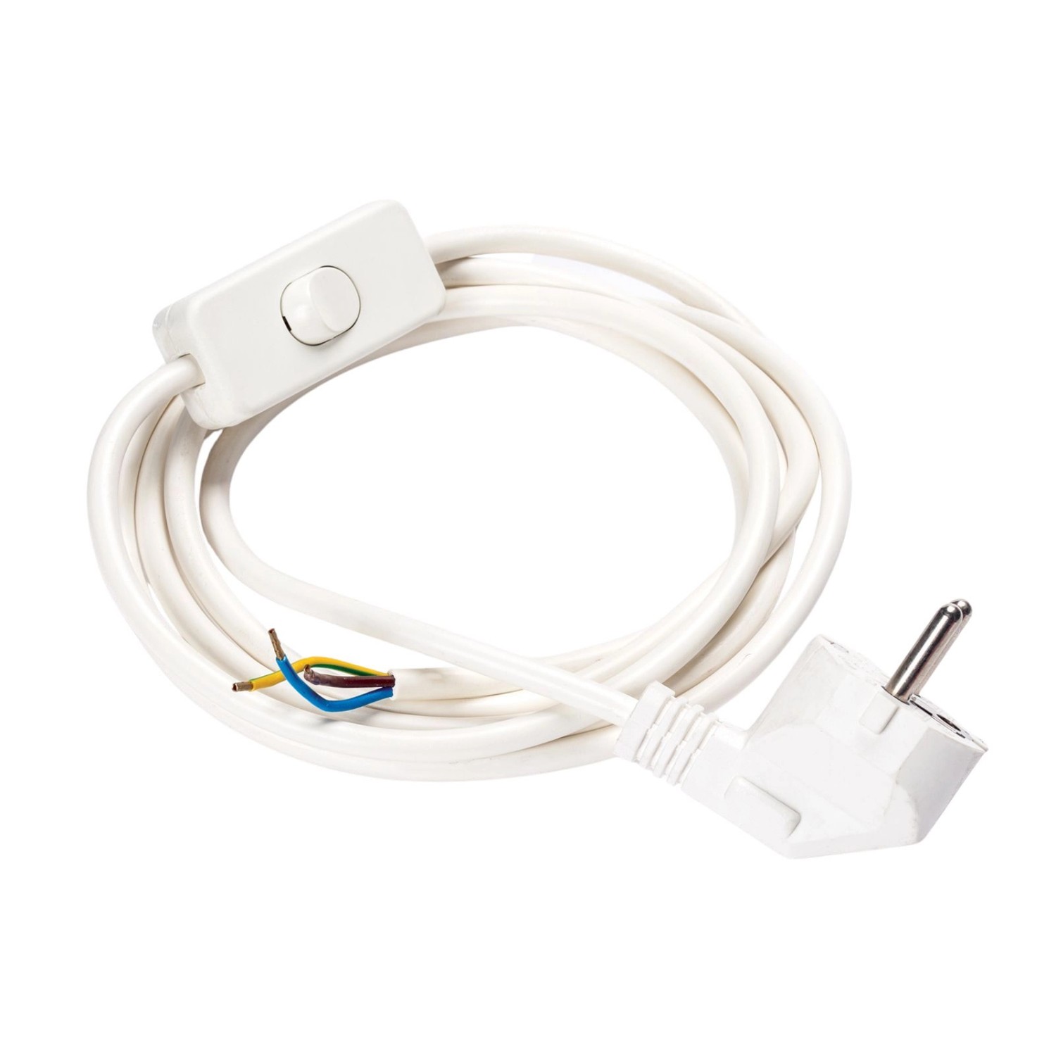 Orion Lightstyle Schuko Zuleitung 3,10 Meter mit Schalter Weiß