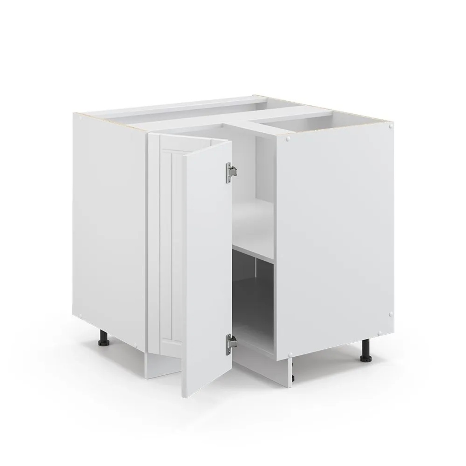 Vicco Eckunterschrank Fame-Line Weiß Landhaus Weiß 81 cm AP Marmor