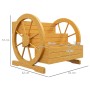 Outsunny Hochbeet aus Tannenholz im Wagen-Design, 62x61x57cm, ideal für Garten, Balkon oder Terrasse.