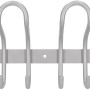 Siro Hakenleiste aus Metall, Aluminium, 400mm lang, mit 8 Haken. Garderobenleiste für Wandmontage.