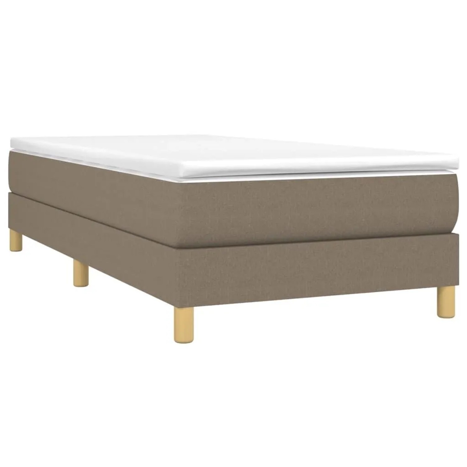 vidaXL Boxspringbett mit Matratze Taupe 80x200 cm Stoff 3144131 günstig online kaufen