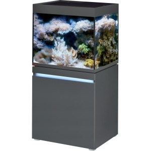 Eheim Incpiria Marine 230 Graphit Aquarium-Kombination mit Unterschrank und LED-Beleuchtung.