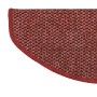 Halbrunde, rote KARAT Stufenmatte Kalkutta in Sisaloptik, Detailansicht.