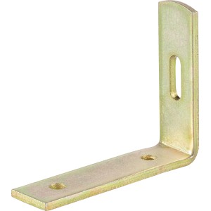 Gelb verzinkter Verstellwinkel 80x60x20 mm für Holzkonstruktionen.