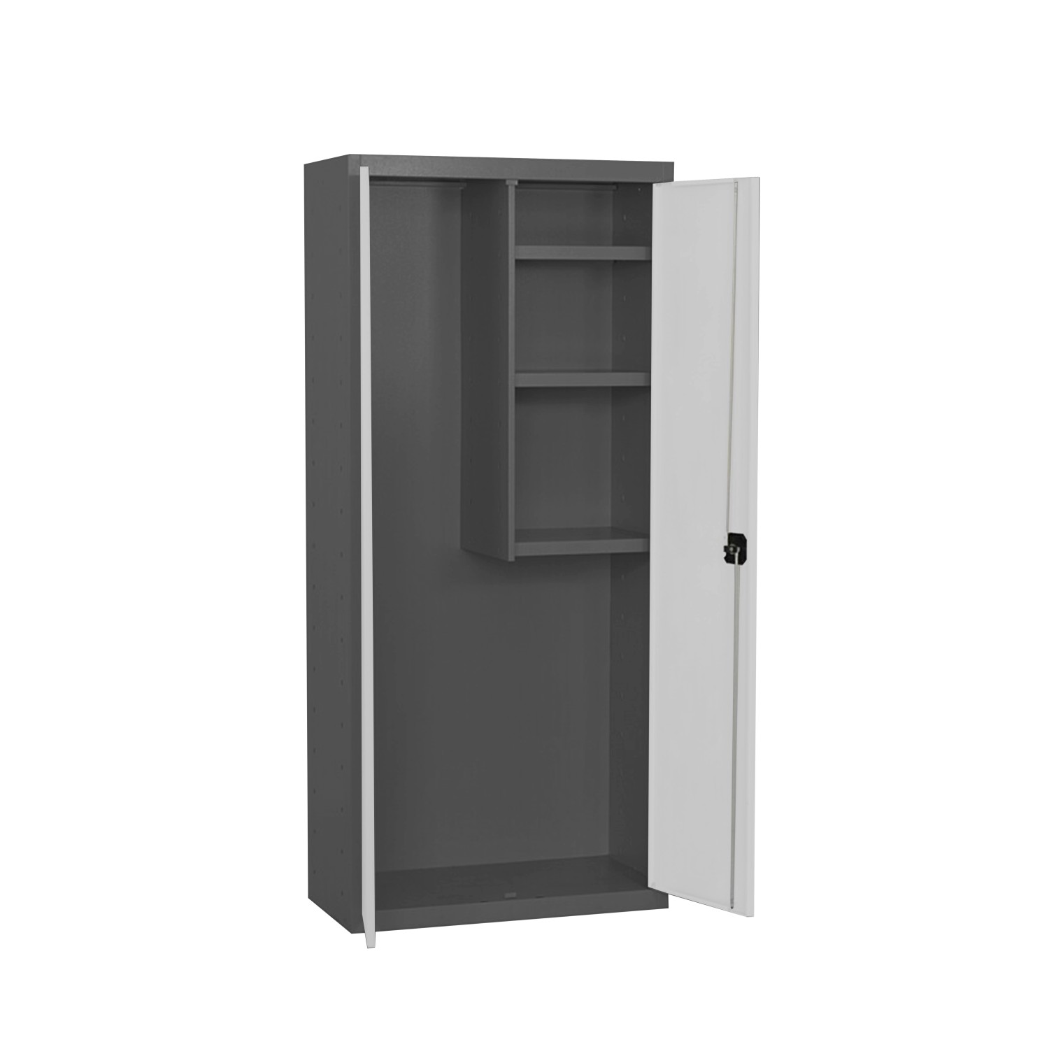 PROREGAL Putzmittelschrank AMEGO HxBxT 180 x 80 x 40 cm 3x Fachboden Weiß-A günstig online kaufen