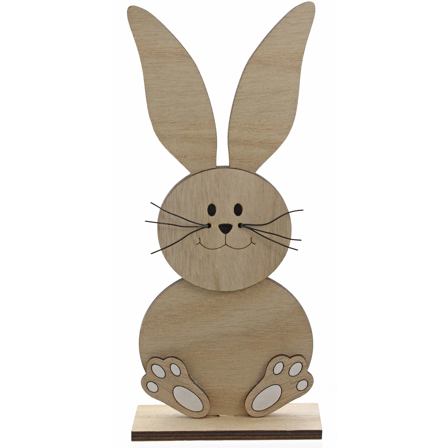 Holz-Hase Sitzend 22,5 cm x 10 cm x 4 cm Braun