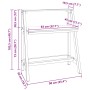 vidaXL Schreibtisch Braun 90 x 50 x 103 cm Massives Upgecyceltes Holz 42012401_10