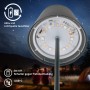 Brilo LED Akku Tischleuchte Anthrazit, 36cm, RGB, mit wechselbarem Akku und USB-C Anschluss.