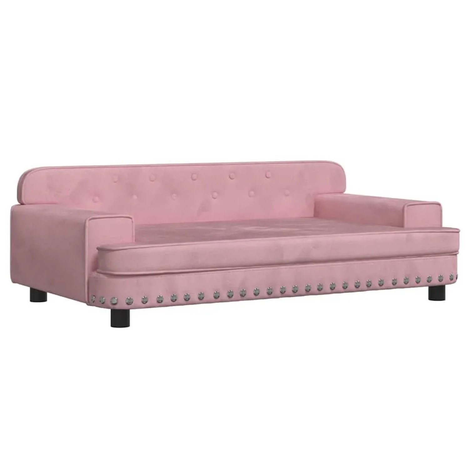 vidaXL Hundebett Rosa 90x53x30 cm Samt 171871