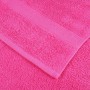 Zwei rosa Premium-Handtücher (100x200cm) aus 100% Baumwolle (600g/m²).