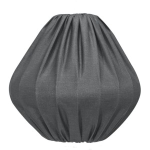 PR Home Malou Textil Lampenschirm für Außen und Innen Grau 50x52cm für E27 Fassung