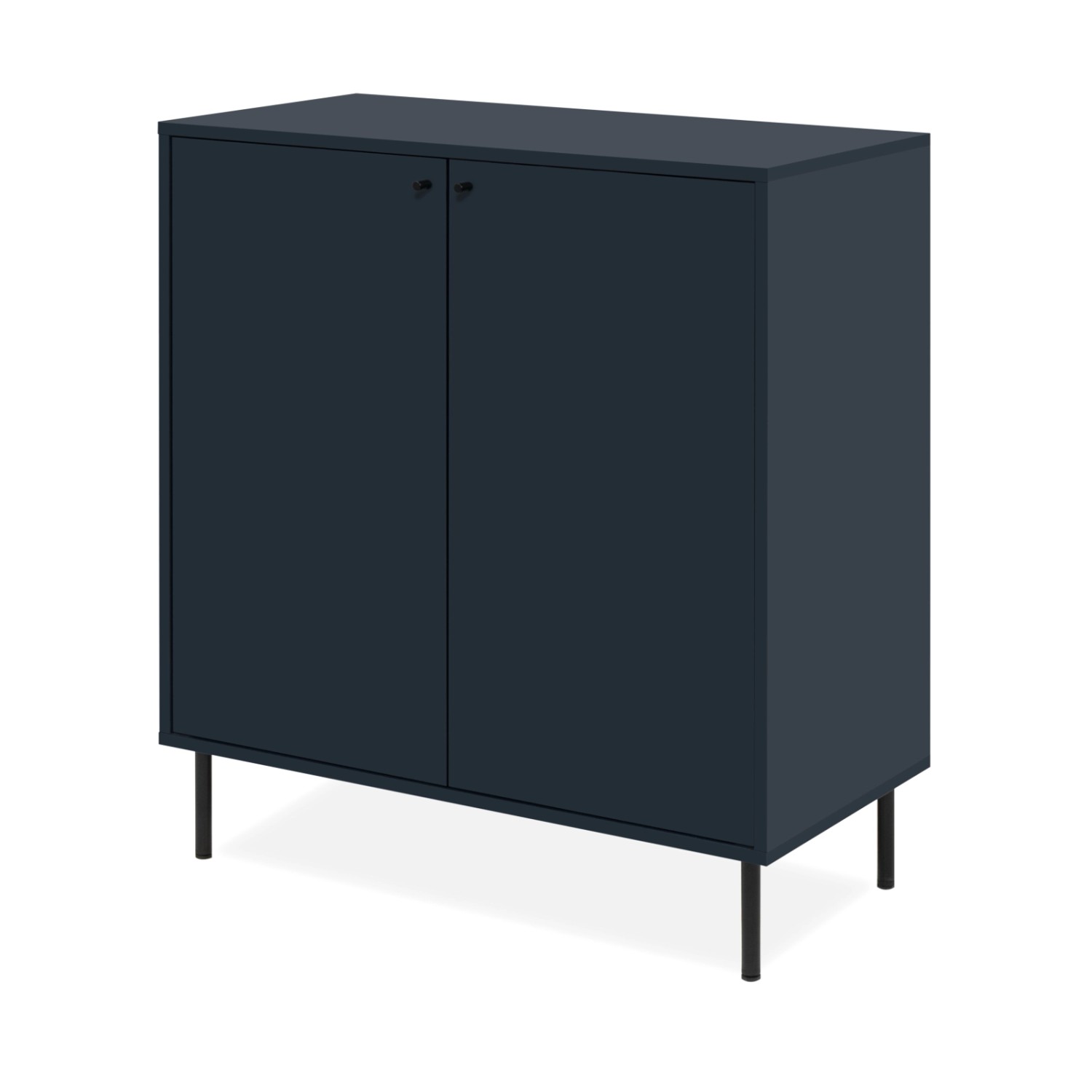 Furn.Design Kommode Blau 80 x 90 cm 2-türig 4 Fächer Modern Barina günstig online kaufen