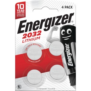 Energizer CR2032 Lithium Knopfzellen, 4er-Pack. Batterie für elektronische Geräte.