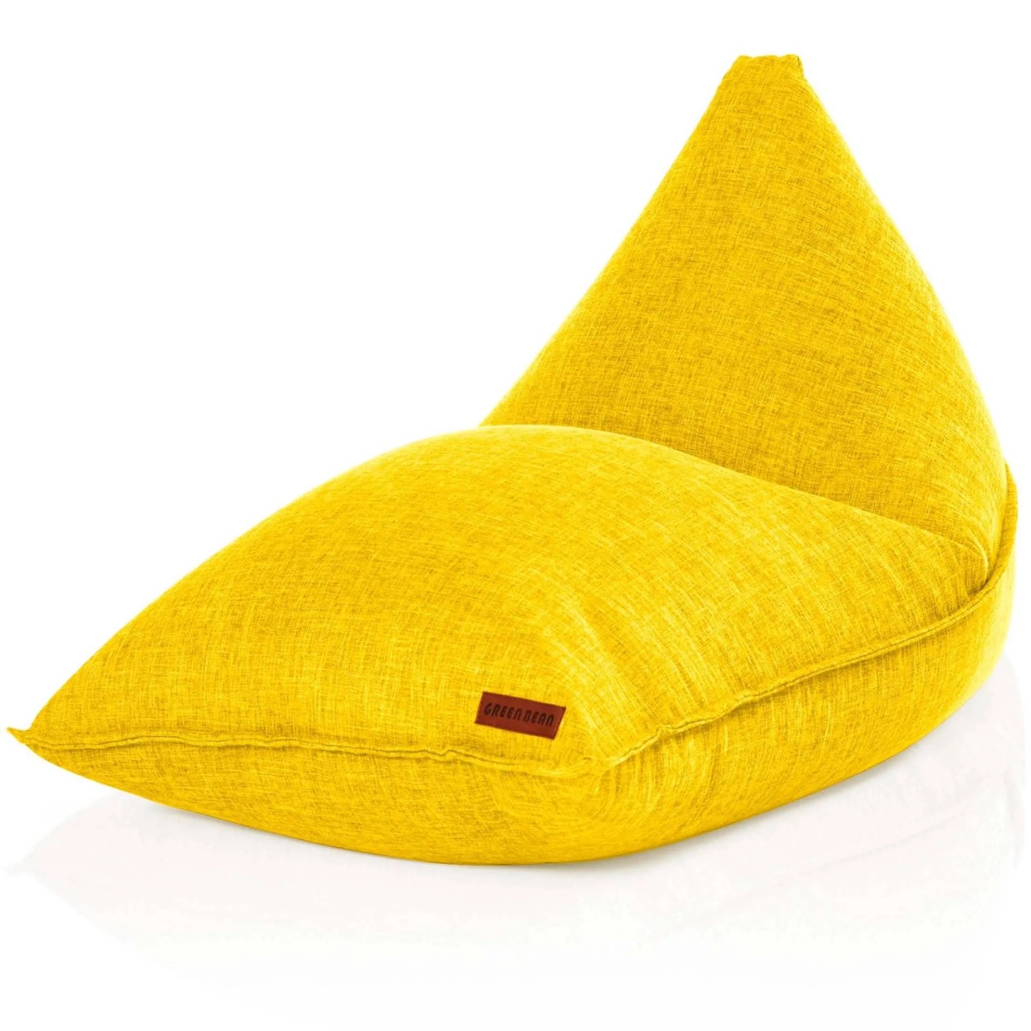 Green Bean Sitzsack Triangle 100 x 150 x 100 cm Waschbarer Bezug mit EPS-Perlen-Füllung Gelb