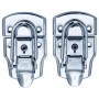 HMF 14985-09 Spannverschluss mit Schloss 2 Stück 45 x 75 mm Silber Verzinkt