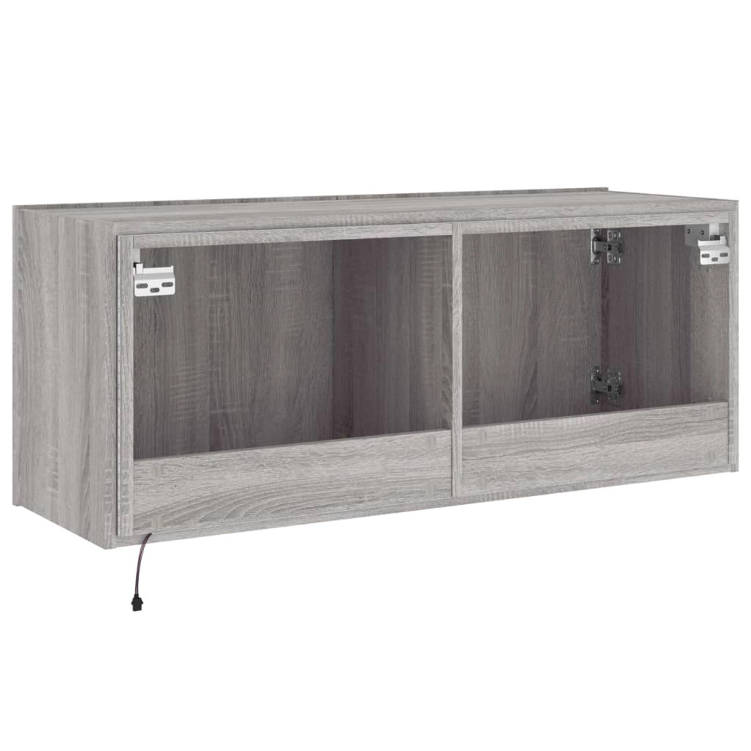 VidaXL TV-Wandschrank mit LED-Leuchten Grau Sonoma 100x35x41 cm günstig online kaufen