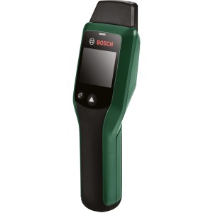 Bosch UniversalHumid Feuchtigkeitsmesser zur Prüfung von Holzfeuchte mit Display und Messspitzen.