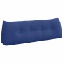 Polizeiblaues Samt-Rückenkissen, 140 cm, mit Knopfheftung. Ergonomisches Kissen für Sofa & Bett.