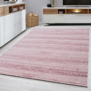 Ayyildiz Kurzflorteppich Plus 8000 in Pink, 240x340 cm. Moderner Teppich für Wohnräume.