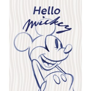 Komar Wandbild Disney Mickey Mouse Hello 40 cm x 50 cm Blau