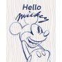 Blaues Komar Wandbild Disney Mickey Mouse "Hello", 40x50 cm, für Kinderzimmer.