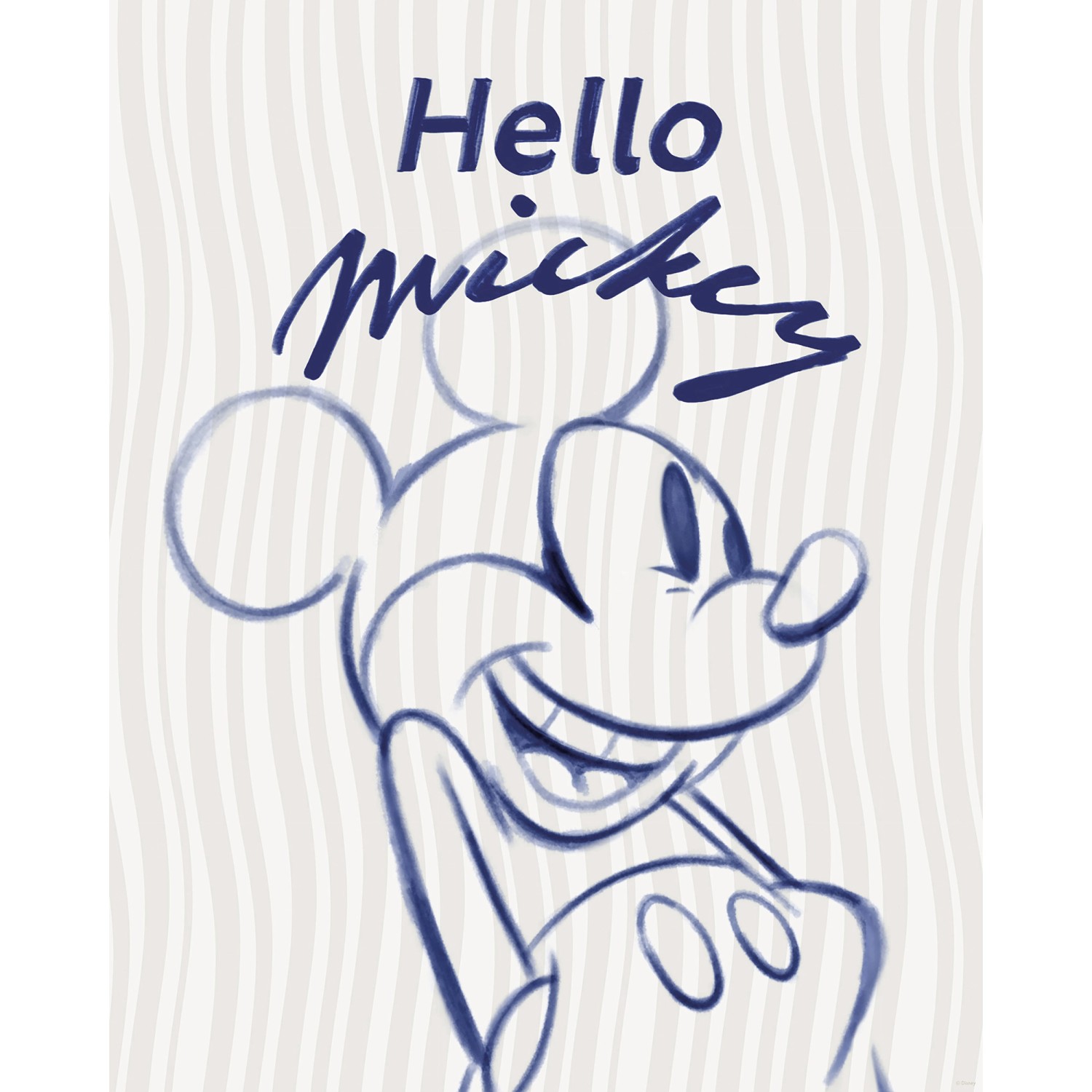 Komar Wandbild Disney Mickey Mouse Hello 40 cm x 50 cm Blau günstig online kaufen