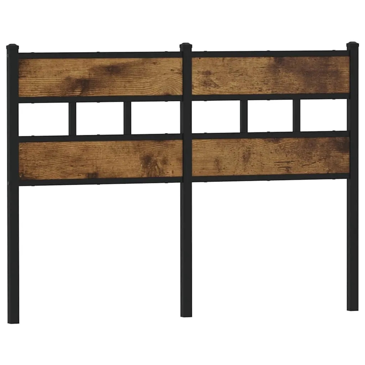 vidaXL Ersatz-Kopfteil Räuchereiche 120 cm Eisen und Holzwerkstoff 4017084