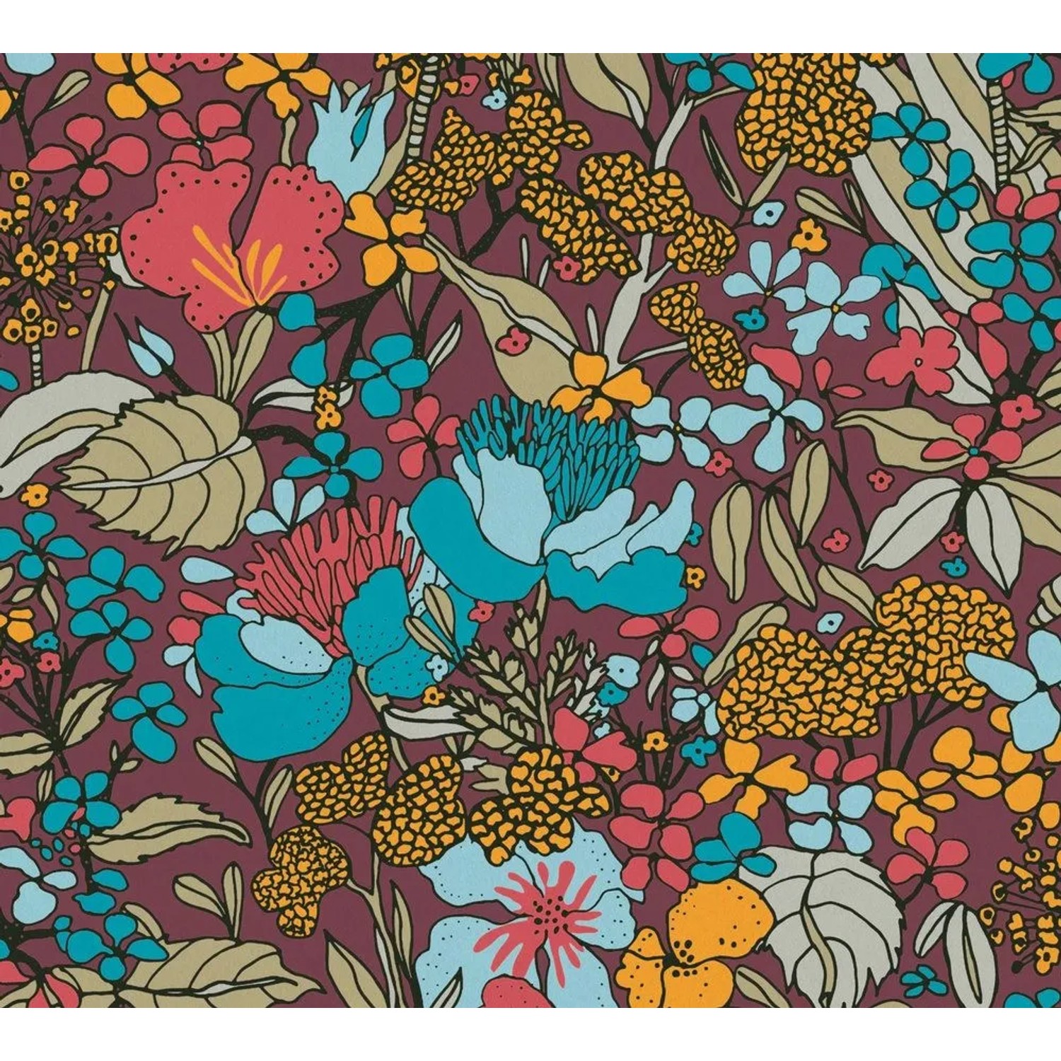 Tadessi Tapete Floral M1-No.1455 Vliestapete in Rot
