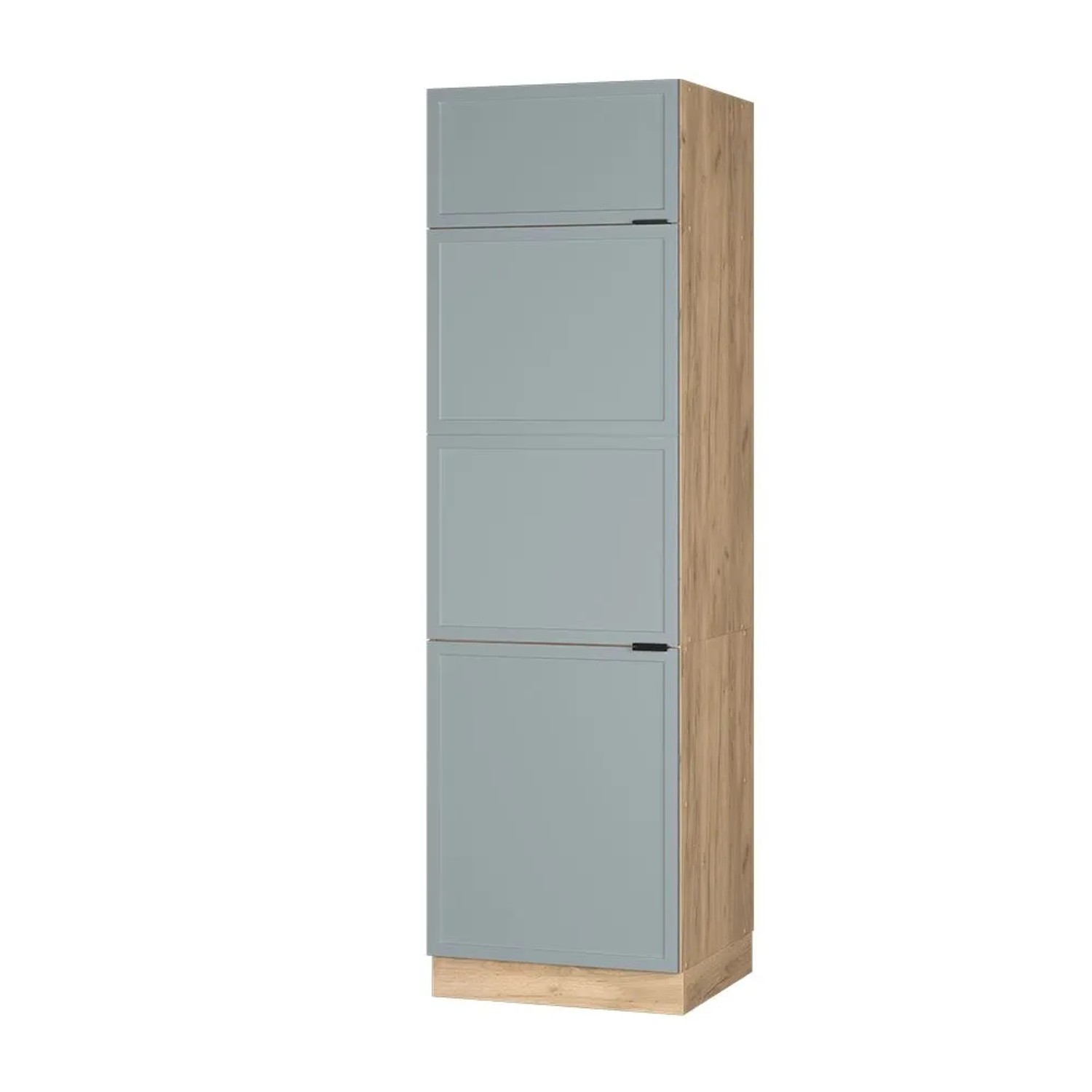 Vicco Kühlumbauschrank Fame-Line Hochschrank für die Küche HellBlau-Grau 60 cm